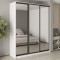 MebelStar Three-door wardrobe Standard BG 3 Mirrors Alaska white, 200x45x240 cm (MBS-8762)