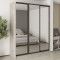 MebelStar Three-door wardrobe Standard BG 3 Mirrors Alaska gray, 200x45x240 cm (MBS-8822)
