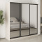 MebelStar Three-door wardrobe Standard BG 3 Mirrors Cashmere, 210x45x210 cm (MBS-8475)