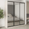 MebelStar Three-door wardrobe Standard BG 3 Mirrors Cashmere, 210x45x240 cm (MBS-8799)