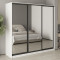 MebelStar Three-door wardrobe Standard BG 3 Mirrors Alaska white, 220x45x210 cm (MBS-8440)