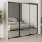 MebelStar Three-door wardrobe Standard BG 3 Mirrors Alaska gray, 220x45x210 cm (MBS-8500)