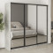MebelStar Three-door wardrobe Standard BG 3 Mirrors Concrete, 220x45x210 cm (MBS-8488)