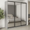 MebelStar Three-door wardrobe Standard BG 3 Mirrors Gray mouse, 220x45x240 cm (MBS-8848)