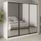 MebelStar Three-door wardrobe Standard BG 3 Mirrors Alaska white, 230x45x210 cm (MBS-8441)