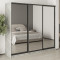 MebelStar Three-door wardrobe Standard BG 3 Mirrors Concrete, 230x45x210 cm (MBS-8489)