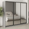 MebelStar Three-door wardrobe Standard BG 3 Mirrors Gray mouse, 230x45x210 cm (MBS-8525)