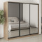 MebelStar Three-door wardrobe Standard BG 3 Mirrors Sonoma oak, 230x45x210 cm (MBS-8465)