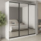 MebelStar Three-door wardrobe Standard BG 3 Mirrors Alaska white, 230x45x240 cm (MBS-8765)