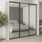 MebelStar Three-door wardrobe Standard BG 3 Mirrors Alaska gray, 230x45x240 cm (MBS-8825)