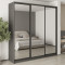 MebelStar Three-door wardrobe Standard BG 3 Mirrors Anthracite, 230x45x240 cm (MBS-8777)