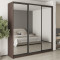 MebelStar Three-door wardrobe Standard BG 3 Mirrors Ristreto oak, 230x45x240 cm (MBS-8837)