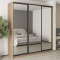 MebelStar Three-door wardrobe Standard BG 3 Mirrors Sonoma oak, 230x45x240 cm (MBS-8789)