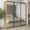 MebelStar Three-door wardrobe Standard BG 3 Mirrors Tahoe Oak, 230x45x240 cm (MBS-8861)