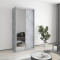 MebelStar Two-door wardrobe Standard AL Chipboard/Mirror Concrete, 100x45x210 cm (MBS-2387)