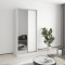 MebelStar Two-door wardrobe Standard AL Chipboard/Mirror Alaska white, 100x45x210 cm (MBS-2351)