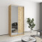 MebelStar Two-door wardrobe Standard AL Chipboard/Mirror Tahoe oak, 100x45x210 cm (MBS-3459)