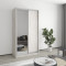 MebelStar Two-door wardrobe Standard AL Chipboard/Mirror Alaska gray, 110x45x210 cm (MBS-2397)