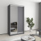 MebelStar Two-door wardrobe Standard AL Chipboard/Mirror Anthracite, 110x45x210 cm (MBS-2361)