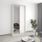 MebelStar Two-door wardrobe Standard AL Chipboard/Mirror Alaska gray, 110x45x240 cm (MBS-3709)