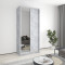 MebelStar Two-door wardrobe Standard AL Chipboard/Mirror Concrete, 110x45x240 cm (MBS-3700)
