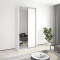 MebelStar Two-door wardrobe Standard AL Chipboard/Mirror Alaska white, 110x45x240 cm (MBS-3664)