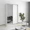 MebelStar Two-door wardrobe Standard AL Chipboard/Mirror Alaska white, 120x45x210 cm (MBS-2353)