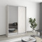 MebelStar Two-door wardrobe Standard AL Chipboard/Mirror Alaska gray, 140x45x210 cm (MBS-2400)