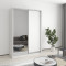 MebelStar Two-door wardrobe Standard AL Chipboard/Mirror Alaska white, 140x45x210 cm (MBS-2355)