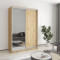 MebelStar Two-door wardrobe Standard AL Chipboard/Mirror Tahoe oak, 140x45x210 cm (MBS-3463)