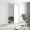MebelStar Two-door wardrobe Standard AL Chipboard/Mirror Alaska white, 140x60x240 cm (MBS-3730)