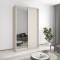 MebelStar Two-door wardrobe Standard AL Chipboard/Mirror Cashmere, 140x60x240 cm (MBS-3757)
