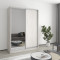 MebelStar Two-door wardrobe Standard AL Chipboard/Mirror Alaska gray, 150x60x210 cm (MBS-2455)
