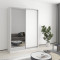 MebelStar Two-door wardrobe Standard AL Chipboard/Mirror Alaska white, 150x60x210 cm (MBS-2410)