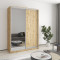 MebelStar Two-door wardrobe Standard AL Chipboard/Mirror Tahoe oak, 150x60x210 cm (MBS-3473)