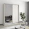 MebelStar Two-door wardrobe Standard AL Chipboard/Mirror Alaska gray, 160x60x210 cm (MBS-2456)