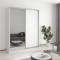 MebelStar Two-door wardrobe Standard AL Chipboard/Mirror Alaska white, 160x60x210 cm (MBS-2411)