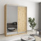 MebelStar Two-door wardrobe Standard AL Chipboard/Mirror Tahoe oak, 160x60x210 cm (MBS-3474)