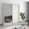 MebelStar Two-door wardrobe Standard AL Chipboard/Mirror Alaska gray, 170x45x210 cm (MBS-2403)