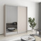 MebelStar Two-door wardrobe Standard AL Chipboard/Mirror Cashmere, 170x45x210 cm (MBS-2385)