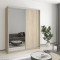 MebelStar Two-door wardrobe Standard AL Chipboard/Mirror Sonoma Oak, 170x45x210 cm (MBS-2376)