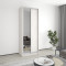 MebelStar Two-door wardrobe Standard AL Chipboard/Mirror Alaska gray, 90x45x240 cm (MBS-3707)