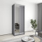 MebelStar Two-door wardrobe Standard AL Chipboard/Mirror Anthracite, 90x45x240 cm (MBS-3671)