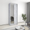 MebelStar Two-door wardrobe Standard AL Chipboard/Mirror Concrete, 90x45x240 cm (MBS-3698)