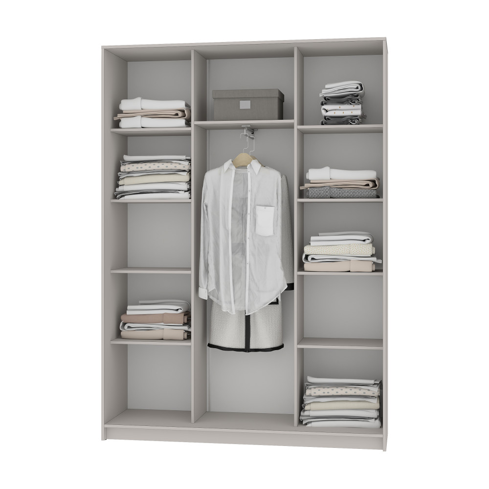 MebelStar Two-door wardrobe Combo AL 2DSP Sonoma Oak, 150x45x210 cm (MBS-2682)