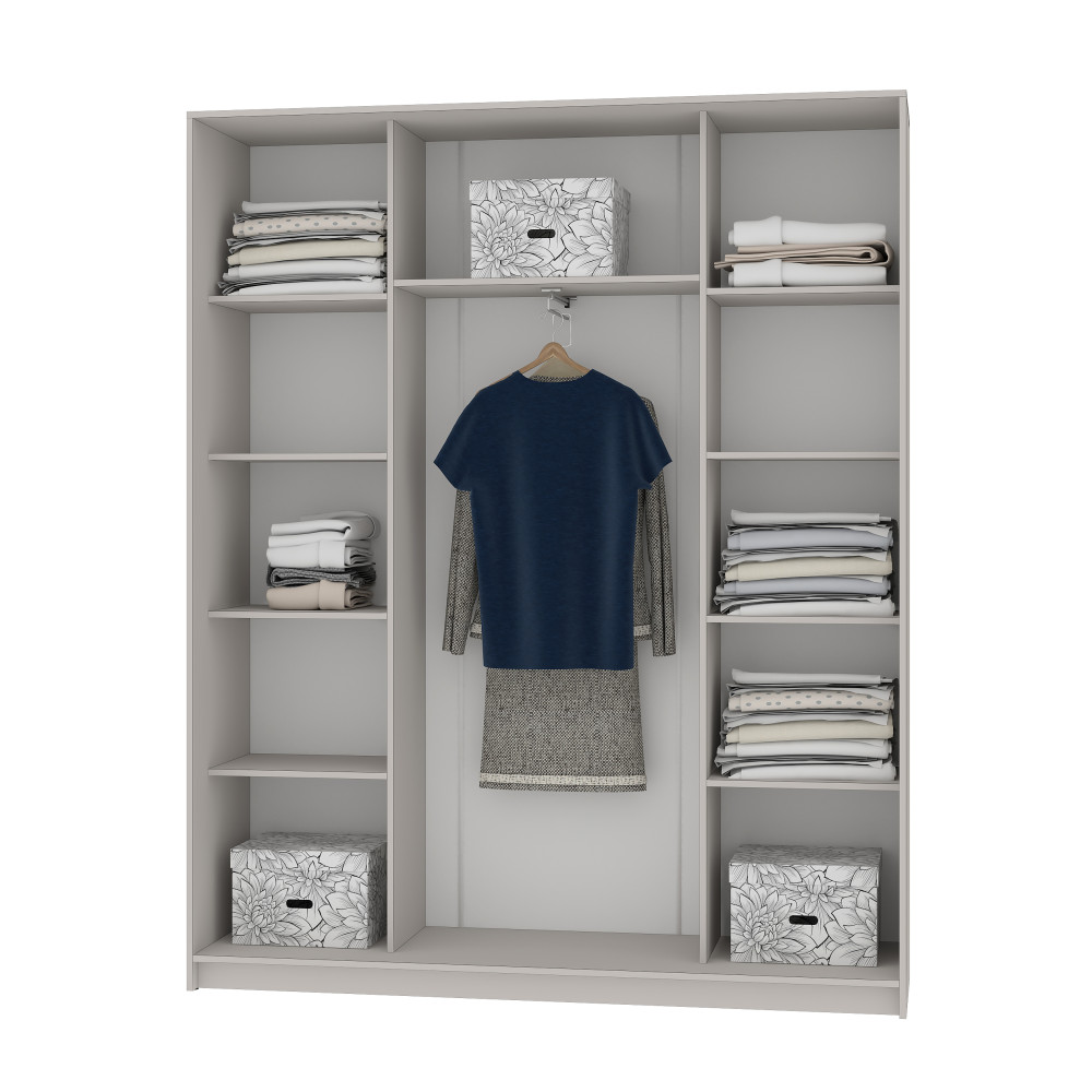 MebelStar Two-door wardrobe Combo AL 2DSP Sonoma Oak, 170x45x210 cm (MBS-2684)