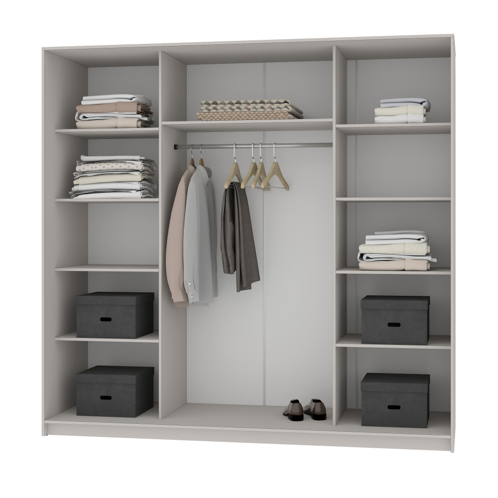 MebelStar Three-door wardrobe Combo AL 3DSP Sonoma Oak, 220x60x210 cm (MBS-3306)
