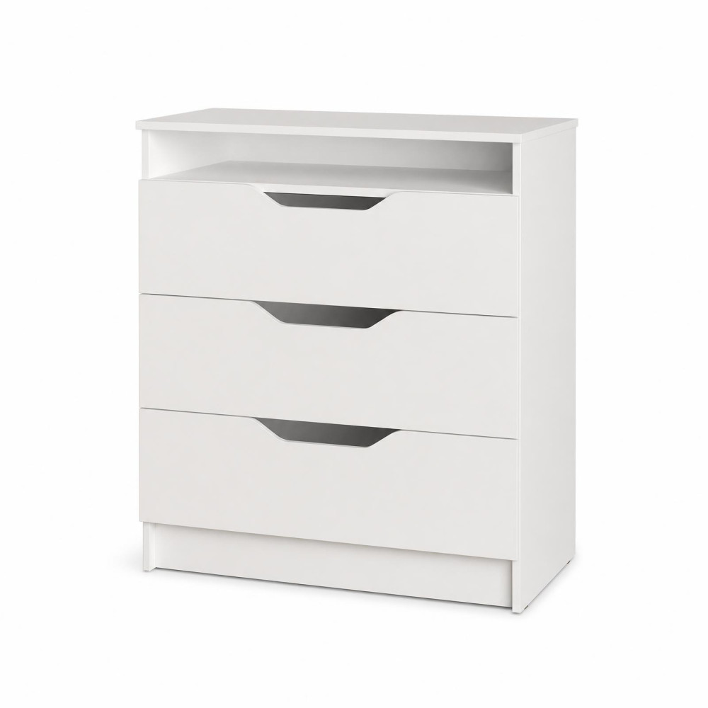 MebelStar Chest of Drawers Lilu 800 Alaska white, 81x40x89 cm (MBS-1301)