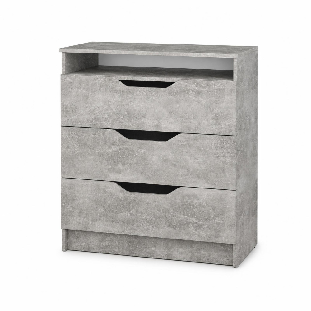 MebelStar Chest of Drawers Lilu 800 Concrete, 81x40x89 cm (MBS-1340)