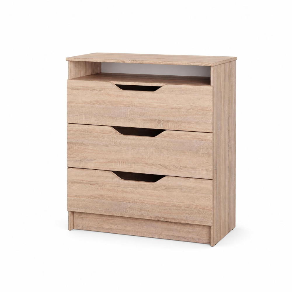 MebelStar Chest of Drawers Lilu 800 Sonoma oak, 81x40x89 cm (MBS-1344)